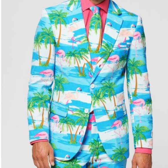 OPPOSUITS Flamingo 2pc Suit 40 R - Picture 3 of 3